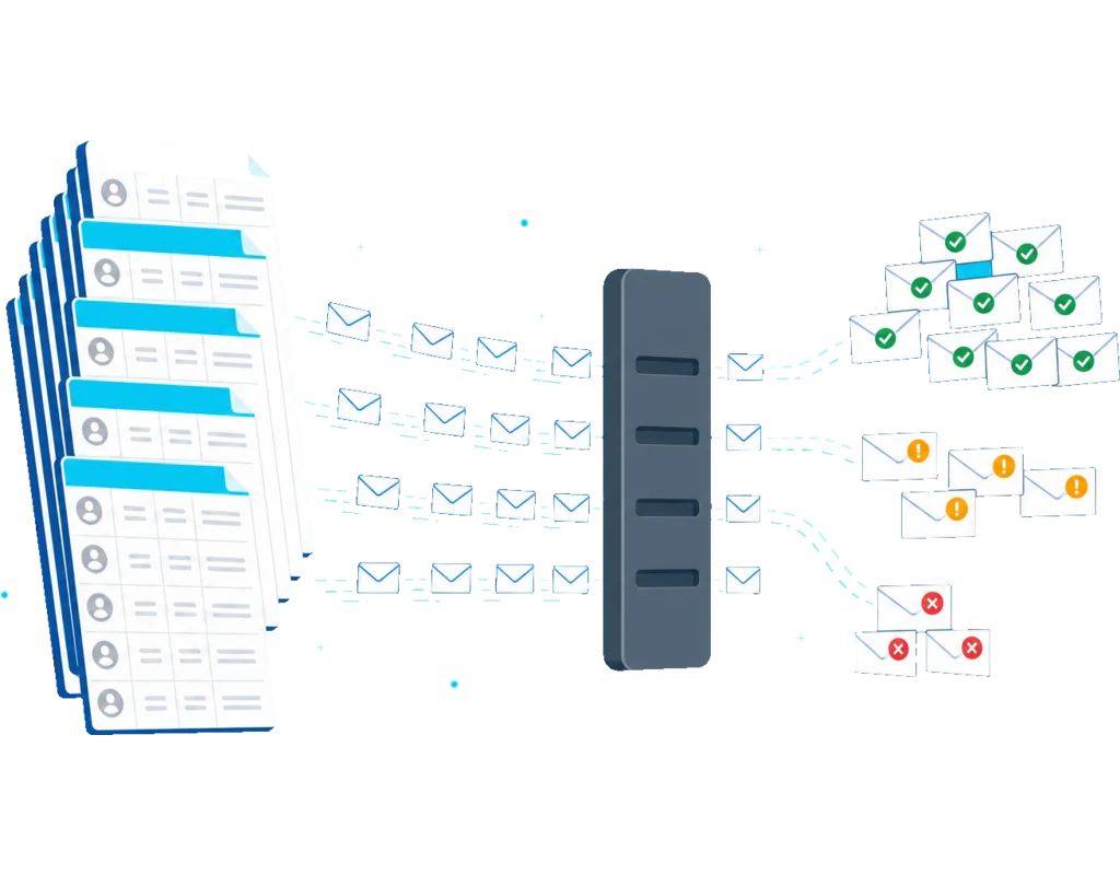 A very large address file being processed in parallel batches and returned as a labelled result set