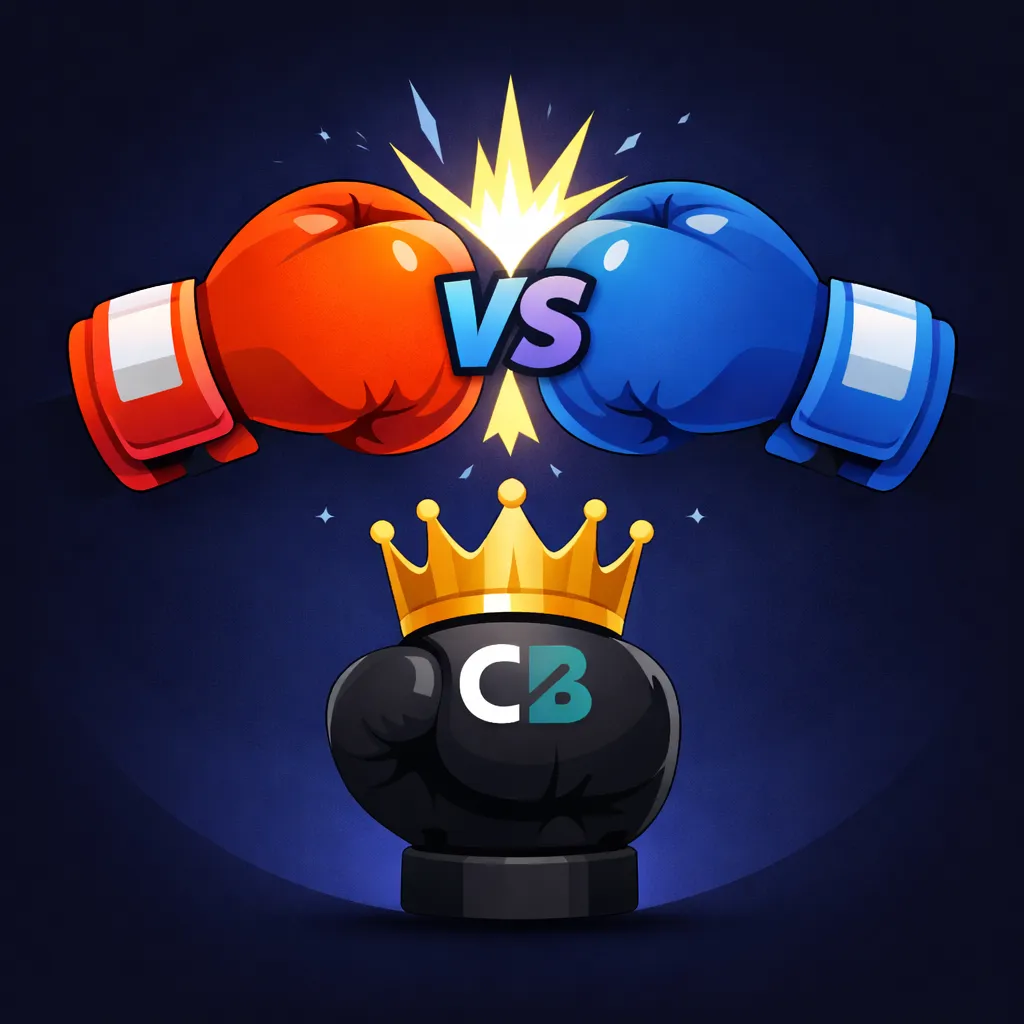ZeroBounce vs NeverBounce comparison with boxing gloves and ClearBounce crown
